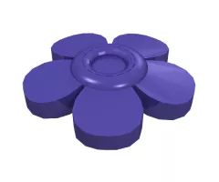 Friends Accessories Hair Decoration, Flower with Smooth Petals and Pin