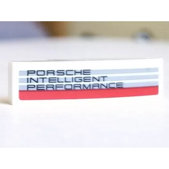 Slope, Curved 4 x 1 with 'PORSCHE INTELLIGENT PERFORMANCE' Pattern Model Left Side (Sticker) - Set 75887