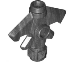 Minifigure, Weapon Axe Head with 4 Blades, Spikes and 3 Hollow Studs