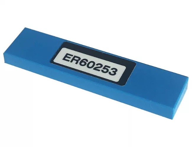 Tile 1 x 4 with 'ER60253' License Plate Pattern (Sticker) - Set 60253