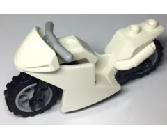 Riding Cycle Motorcycle Sport Bike with Black Frame, Light Bluish Gray Wheels and Light Bluish Gray Handlebars