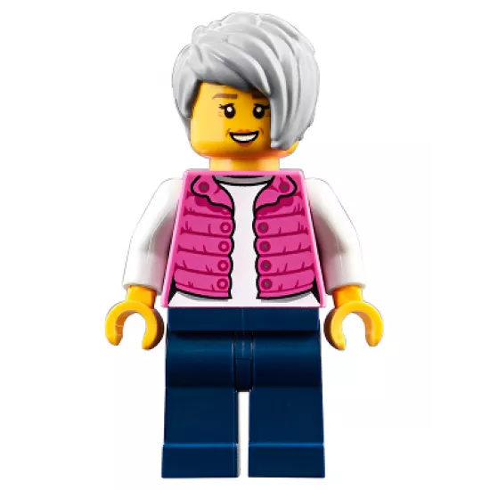 Camper, Female, Dark Pink Jacket, Dark Blue Legs, Light Bluish Gray Female Hair Short Tousled