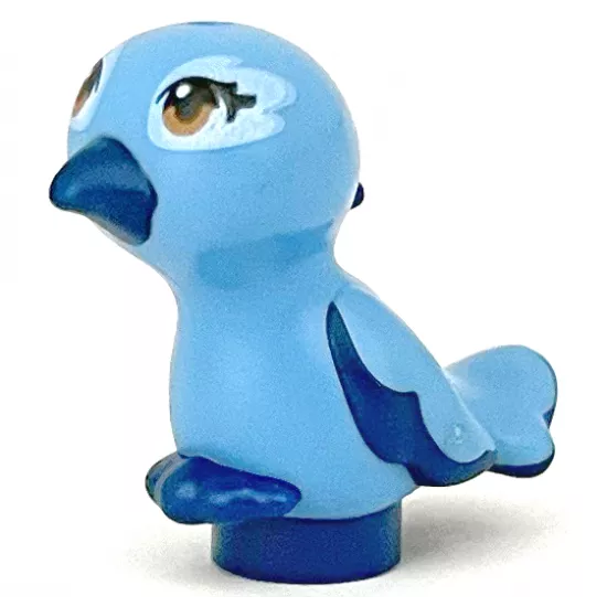 Animal, Air Bird Friends / Elves, Feet Joined with Medium Blue Body and Medium Nougat Eyes Pattern (Cinnamon / Mimi)