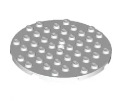 Plate, Round 8 x 8 with Hole