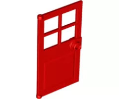 Door 1 x 4 x 6 with 4 Panes and Stud Handle