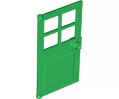 Door 1 x 4 x 6 with 4 Panes and Stud Handle