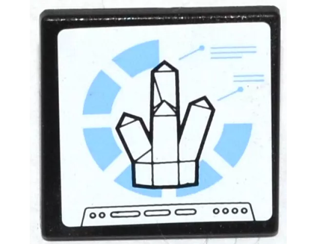 Road Sign 2 x 2 Square with Open O Clip with Rock Crystal 5 Point on Screen Pattern (Sticker) - Set 60036