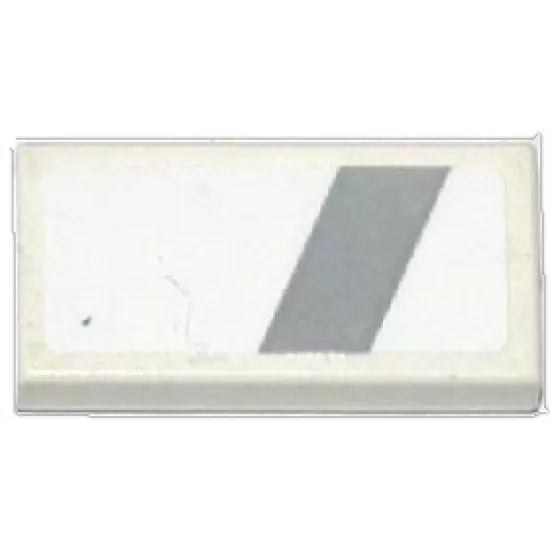 Tile 1 x 2 with Slanted Light Bluish Gray Stripe Pattern (Sticker) - Set 75912