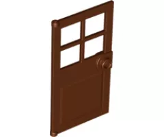 Door 1 x 4 x 6 with 4 Panes and Stud Handle