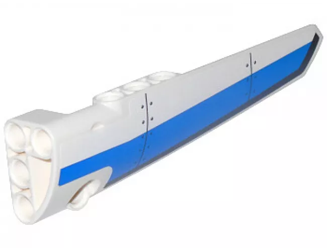 Technic, Panel Fairing # 6 Long Smooth, Side B with Blue and Black Panels Pattern (Sticker) - Set 42025