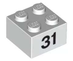 Brick 2 x 2 with Black '31' Pattern