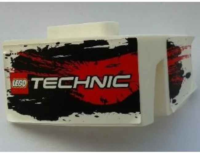 Technic, Panel Car Mudguard Right with LEGO TECHNIC Logo and Black and Red Stains Pattern (Stickers) - Set 8262