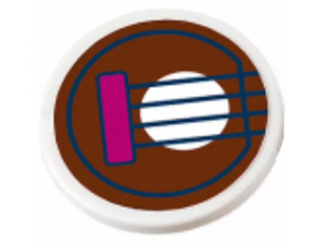 Road Sign 2 x 2 Round with Clip with Banjo Strings Pattern (Sticker) - Set 41066