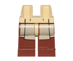 Hips and Reddish Brown Legs with SW Dark Tan Jedi Robe Pattern