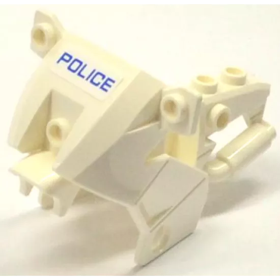Riding Cycle Motorcycle Fairing, City with 'POLICE' Blue on White Background Pattern (Sticker) - Sets 60041 / 60047