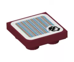 Tile, Modified 2 x 2 Inverted with Super Mario Scanner Code Bowser Pattern (Sticker) - Set 71391