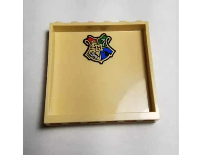 Panel 1 x 6 x 5 with Coat of Arms Hogwarts Crest Pattern on Inside (Sticker) - Set 75946
