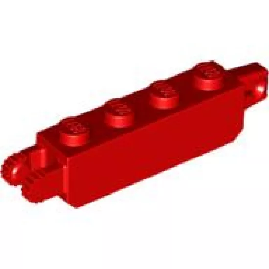 Hinge Brick 1 x 4 Locking, 9 Teeth with 1 Finger Vertical End and 2 Fingers Vertical End, 9 Teeth