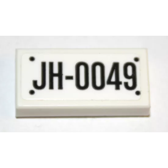 Tile 1 x 2 with 'JH-0049' Pattern (Sticker) - Set 10259