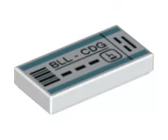 Tile 1 x 2 with 'BLL - CDG' Airline Ticket Pattern