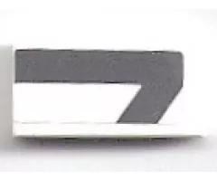 Tile 1 x 2 with Dark Bluish Gray Angled Stripe Pattern (Sticker) - Set 75876