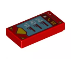 Tile 1 x 2 with Smartphone with Contact, Phone, Mail and Superman Logo Shape Pattern