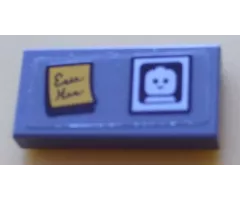 Tile 1 x 2 with Sticky Note and Baby Minifigure Photo Pattern (Sticker) - Set 60204