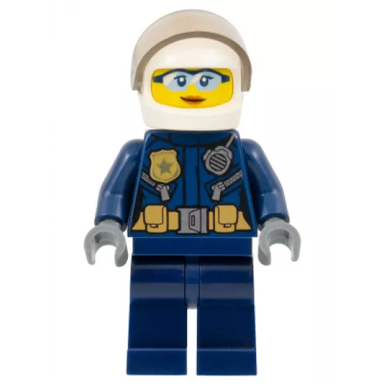 Police - City Helicopter Pilot Female, Light Blue Glasses