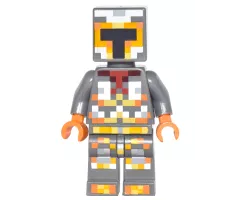 Minecraft Skin 1 - Pixelated, Yellow and Orange Armor