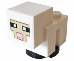 Minecraft Sheep, Lamb, White Legs - Brick Built