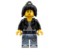 Nya - Leather Jacket and Jeans High School Outfit