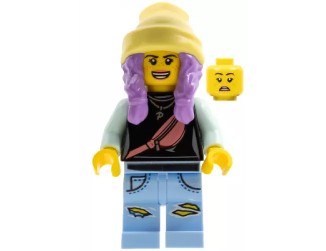 Parker L. Jackson - Black Top with Beanie (Open Mouth Smile / Scared)