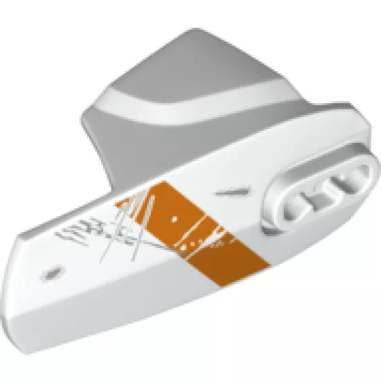Hero Factory Armor with Ball Joint Socket - Size 6 with Orange Diagonal Stripe and Scratches Pattern (Clone Commander Cody)