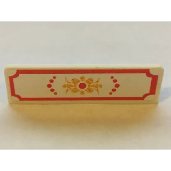 Panel 1 x 4 x 1 with Bed Decoration Pattern (Sticker) - Set 7586