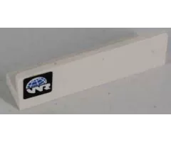 Panel 1 x 4 x 1 with Globe and White 'WR' World Racers Logo Pattern Model Right Side (Sticker) - Set 8864