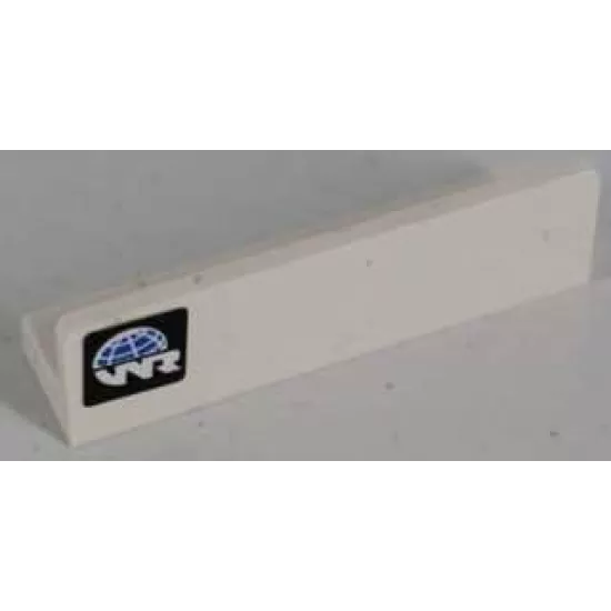 Panel 1 x 4 x 1 with Globe and White 'WR' World Racers Logo Pattern Model Right Side (Sticker) - Set 8864