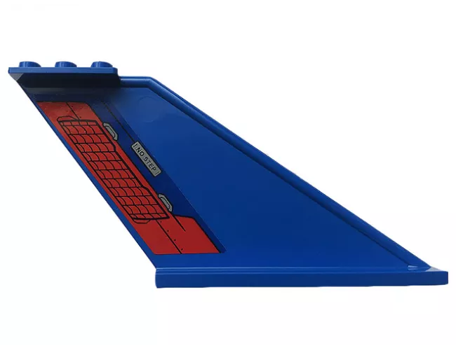 Tail 12 x 2 x 5 with 'NO STEP' and Grille Pattern Model Left Side (Sticker) - Set 76150