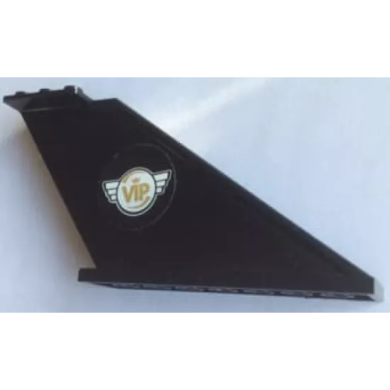 Tail 12 x 2 x 5 with Gold 'VIP' in White Wing Logo Pattern on Both Sides (Stickers) - Set 60102