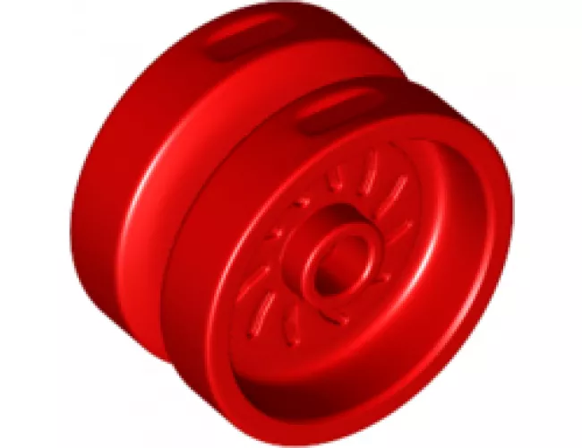Wheel 18mm D. x 12mm with Axle Hole and Stud, Solid Brake Rotor Lines