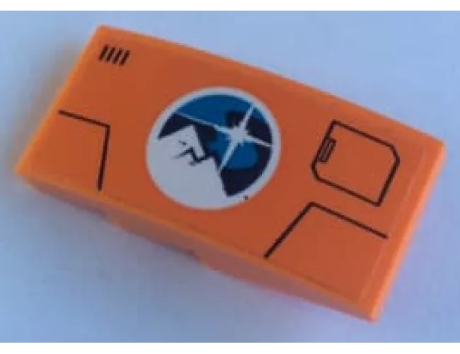 Slope, Curved 4 x 2 with Arctic Explorers Logo and Door Hatch Pattern Model Left Side (Sticker) - Set 60192