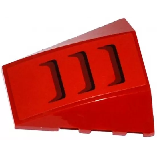 Wedge 4 x 4 No Studs with 3 Air Intakes Pattern (Sticker) - Set 70727