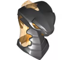 Minifigure, Head, Modified Snake, Cobra with Closed Mouth with Trans-Orange Eyes and Flames Pattern