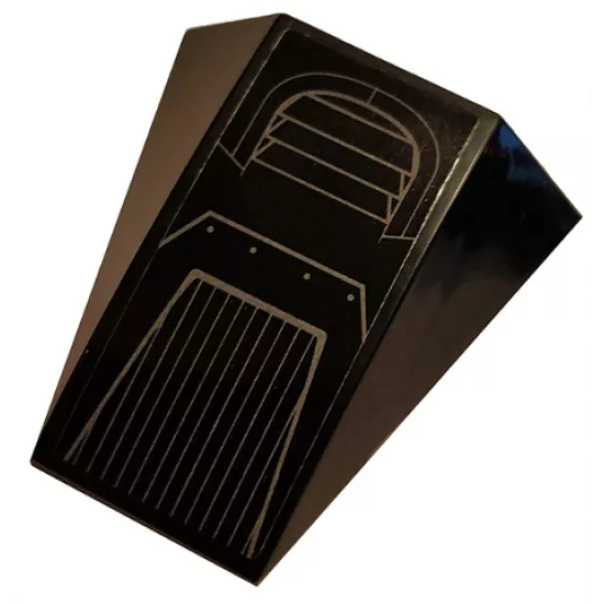 Wedge 4 x 4 No Studs with Flat Silver Air Vents Pattern (Sticker) - Set 76120