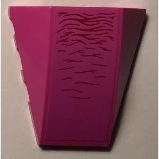 Wedge 4 x 4 No Studs with Red Wavy Lines (Abilisk Skin) Pattern (Sticker) - Set 76081