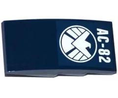 Slope, Curved 4 x 2 with 'AC-82' and SHIELD Logo Pattern (Sticker) - Set 76036