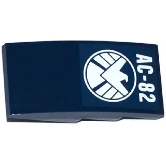 Slope, Curved 4 x 2 with 'AC-82' and SHIELD Logo Pattern (Sticker) - Set 76036