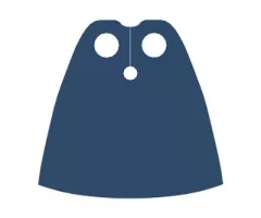 Minifigure, Body Wear Cape Cloth, Standard - Traditional Starched Fabric - Height 4 cm (22231)