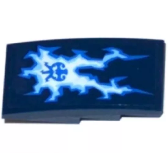 Slope, Curved 4 x 2 with Lightning and Ninjago Power Emblem Pattern (Sticker) - Set 70602