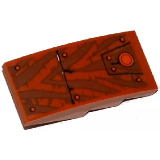 Slope, Curved 4 x 2 with Tiger Stripes, Armor Plates and Rivets Pattern (Sticker) - Set 70143