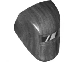 Minifigure, Headgear Accessory Visor Welding with Black and White Viewing Lens Pattern